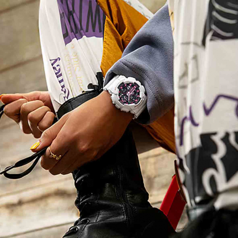 Montre GShock Classic Lady - Srie GMA-S - Blanc & Violet