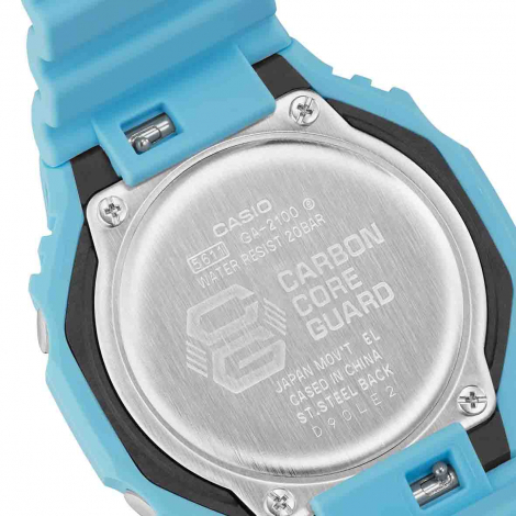 Montre GShock Classic - Srie GA-2100 - Bleu Fluo