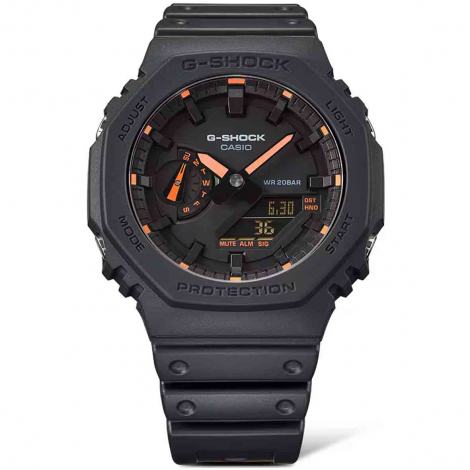 Montre GShock Classic - Srie GA-2100 - Noir & Orange