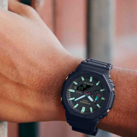 Montre GShock Classic - Srie GA-2100 - Noir & Turquoise