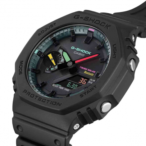 Montre GShock Classic - Srie GA-B2100 Solaire - Noir & Fluo