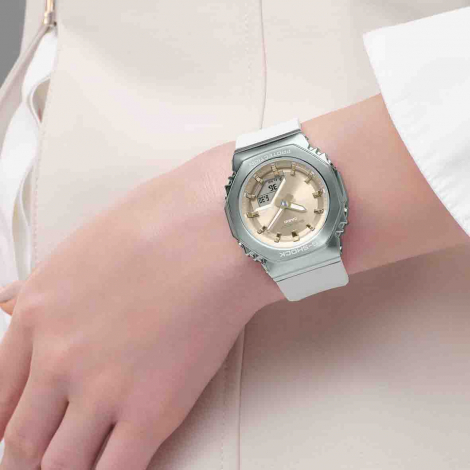 Montre GShock G-Steel Lady - Srie GM-S2100 - Blanc & Dore