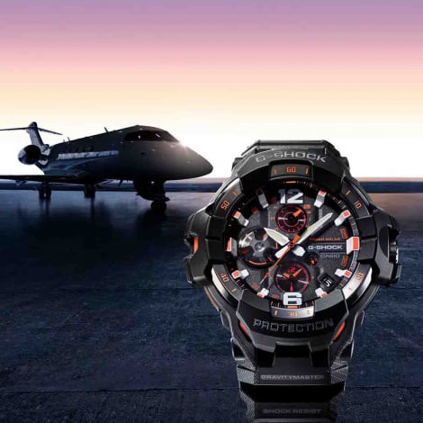 Montre GShock Master of G - GravityMaster - Noir & Orange