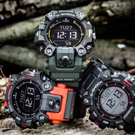 Montre GShock Master of G - Mudman - Noir & Rouge