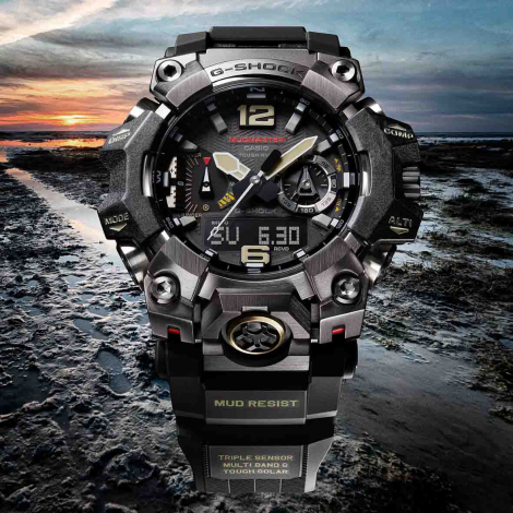 Montre GShock Master of G - Mudmaster - Noir & Argent