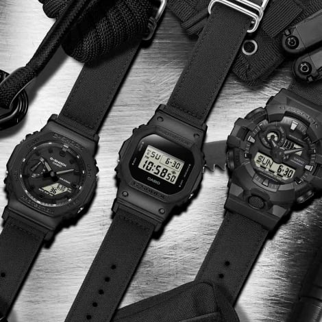 Montre GShock The Origin - Srie DW-5600 - Noir & Nylon