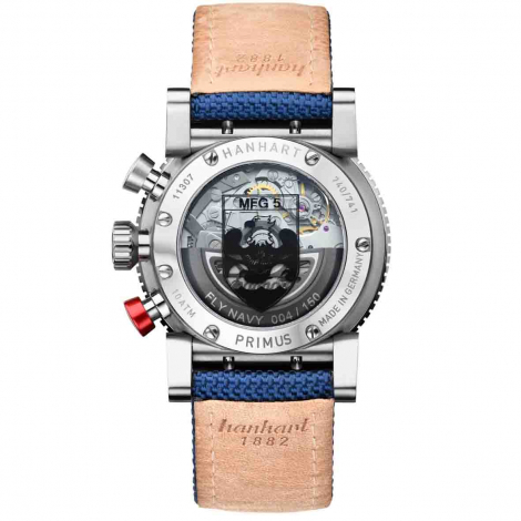 Montre Hanhart Primus Fly Navy Steel MFG5