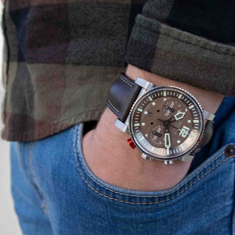 Montre Hanhart Primus Pilot Marron