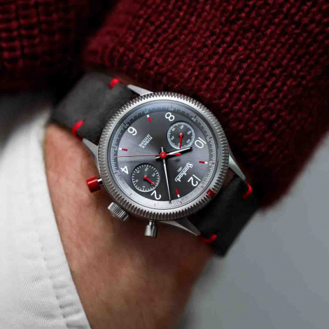 Montre hanhart Red X Grey: Two Flyback Twin Sets