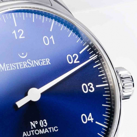 Montre MeisterSinger №03 38mm - Bleu soleill