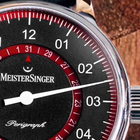 Montre MeisterSinger Perigraph - Noir & Bordeaux