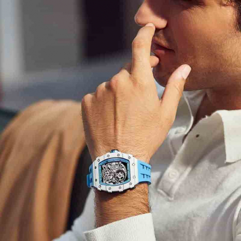 Montre Tsar Bomba - Elemental Series - Bleu -Carbon Fiber Automatic Watch