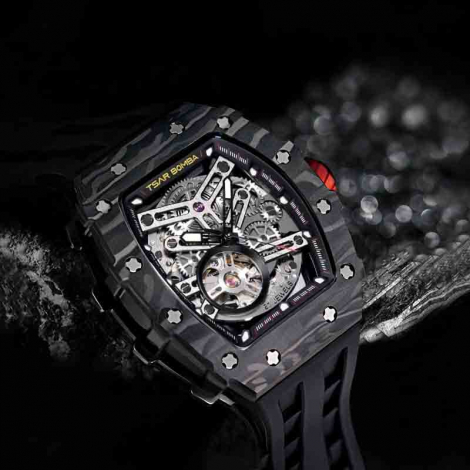 Montre Tsar Bomba - Elemental Series - Noir - Carbon Fiber Automatic Watch