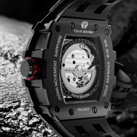 Montre Tsar Bomba - Elemental Series - Noir - Carbon Fiber Automatic Watch