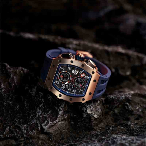 Montre Tsar Bomba - Elemental Series - Quartz - Calendrier - Bleu