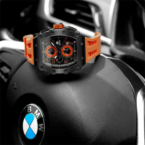 Montre Tsar Bomba - Elemental Series - Quartz - Calendrier - Orange