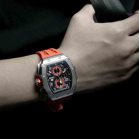 Montre Tsar Bomba - Elemental Series - Quartz - Calendrier - Orange