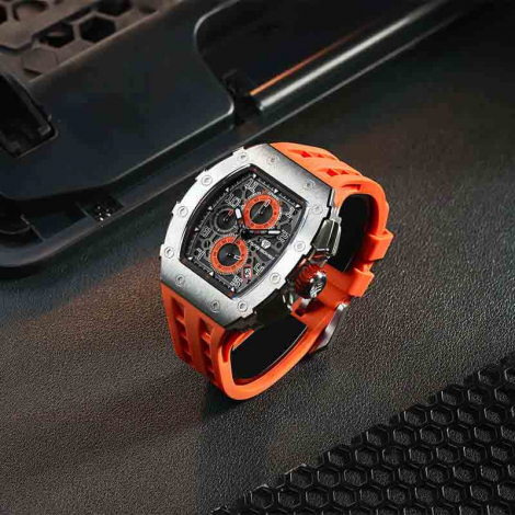 Montre Tsar Bomba - Elemental Series - Quartz - Calendrier - Orange