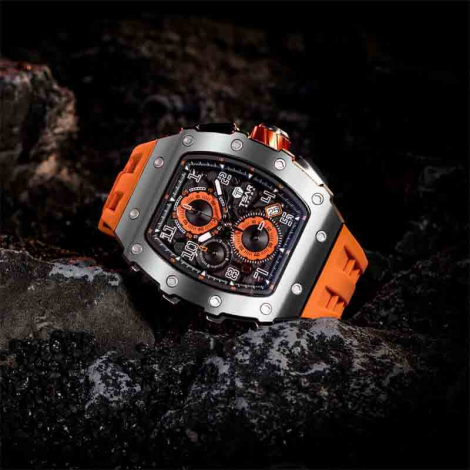 Montre Tsar Bomba - Elemental Series - Quartz - Calendrier - Orange