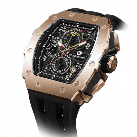 Montre Tsar Bomba - Elemental Series - Quartz - Calendrier - Rouge - TB8204Q-35