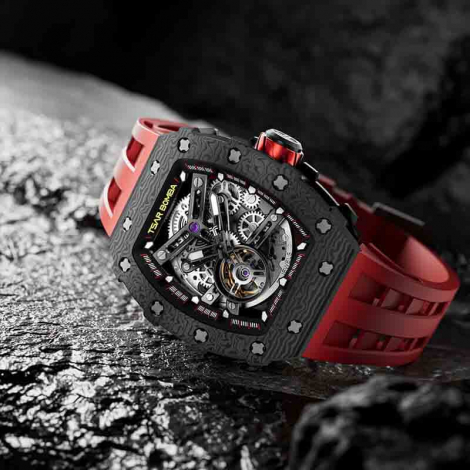 Montre Tsar Bomba - Elemental Series - Rouge - Carbon Fiber Automatic Watch