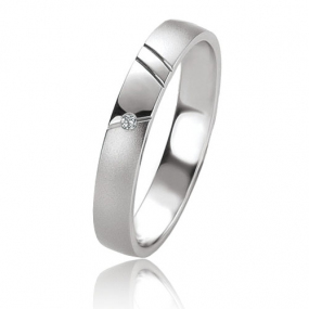 Alliance Basic Light 3.5 mm3.5 mm Platine 950 diamant Amoureuse - 05619PT
