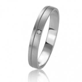 Alliance Basic Light 3 mm3 mm Platine 950 diamant Kimberley - 05605PT
