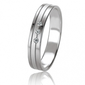 Alliance Basic Light 4 mm4 mm Platine 950 diamant Marjorie - 05667PT
