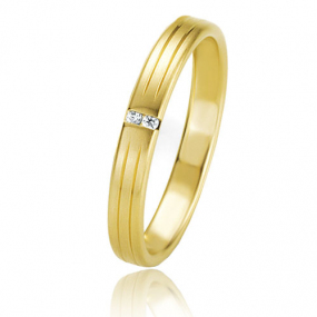 Alliance Basic Light II 3 mm 3 mm Or Jaune diamant - Clmentine -04201
