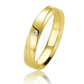 Alliance Basic Light II 4 mm 4 mm Or Jaune diamant - Anissa -04205
