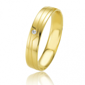 Alliance Basic Light II 4 mm 4 mm Or Jaune diamant - Irne -04207
