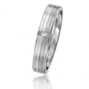 Alliance Basic Light II 4 mm 4 mm Platine 950 diamant - Mylie -04217PT
