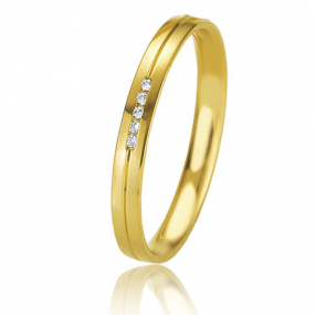 Alliance Basic Light Slim 2.5 mm 2.5 mm Or Jaune diamant Lucia-04327