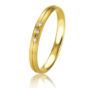 Alliance Basic Light Slim 2.5 mm 2.5 mm Or Jaune diamant Maria-04323