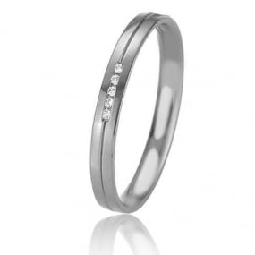 Alliance Basic Light Slim 2.5 mm 2.5 mm Platine 950 diamant Venus-04327PT