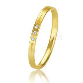 Alliance Basic Light Slim 2 mm 2 mm Or Jaune diamant Kyana-04319