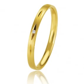 Alliance Basic Light Slim 2 mm 2 mm Or Jaune diamant Lisa-04331