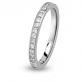 Alliance comtesse princesse demi tour Or Blanc - 0.52 ct - Yuliana - 1504.0052G