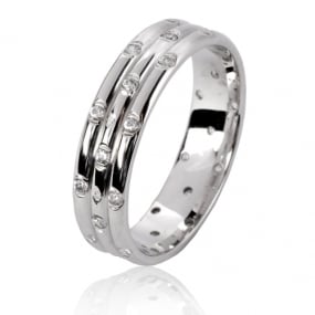 Alliance diamant 0.27 CT en Or Blanc et diamants  6 Margot - 77115WD 
