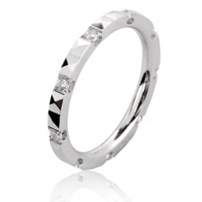 Alliance diamant 0.27 ct en Or Blanc et diamants  6 Paula - 7BRR19555WD 
