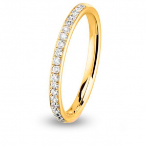 Alliance diamant Jonc Parisien demi tour Or Jaune - 0.2 ct - Splendeur - 1509.0020J