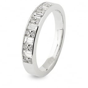 Alliance Diamant Princesse en Or Blanc  -  - Lorie