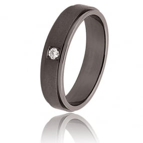 Alliance diamant  Sanremo 0.05ct rodhiage noir Or Blanc - 0.05 ct - Lune - 80100005RHN