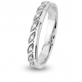 Alliance diamant Tour Complet Together Epi Platine 950 - 0.09 ct - Agata - 1705.0009PT