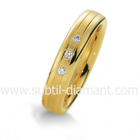 Alliance diamants basic en Or Jaune et diamants 4.5 mm 6 Isis - 04019 
