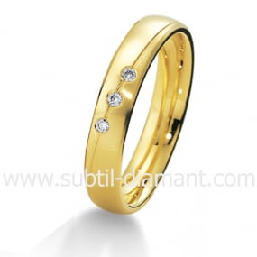 Alliance diamants basic en Or Jaune et diamants 4 mm 6 Giulia - 04015 
