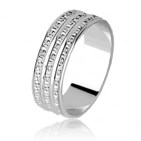 Alliance en or 18 carats en Or Blanc large de 7 mm-Lela- 7326
