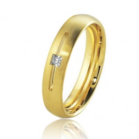 Alliance Inspiration 4.5 mm 4.5 mm Or Jaune diamant Exquise - 04109
