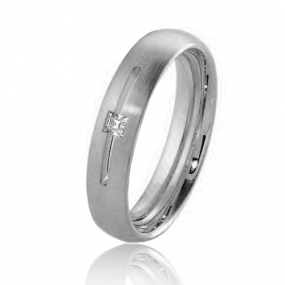 Alliance Inspiration 4.5 mm 4.5 mm Platine 950 diamant Rosie - 04109PT
