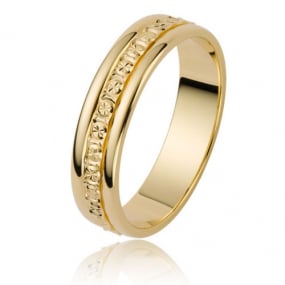 Alliance Orest en or 18 carats en Or Jaune large de 4.5 mm-Rosemary- 7086U-18ct
